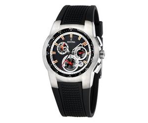 Festina F6727-D Men's Black PU Strap Wrist Watch