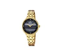 Festina Ladies Gold PVD-Plated Watch with Zirconia Set and Steel Bracelet F20601/D