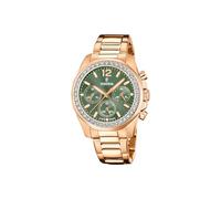 Festina Ladies Rose Gold PVD-Plated Chronograph Watch with Bracelet and Zirconia Sets F20639/A