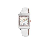 Festina Ladies Stainless Steel Watch with Leather Strap F20682/1 | On The Square Quartz Movement, Resistant Mineral Glass, 5 ATM Waterproof and Calendar F20682/1