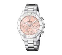 Festina Ladies Steel Chronograph Watch with Zirconia Sets and Bracelet F20603/7