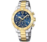 Festina Ladies Two Tone Chrono Watch W/Bracelet & CZ Sets F20604/3 - 17% OFF