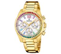Festina Ladies Watch Chronograph Gold/ Rainbow Chrono F20609/2