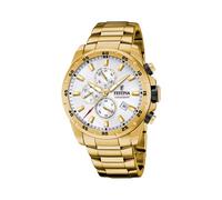 Festina Men's Chronograph | Silver Dial | Gold PVD F20541/1 Watch - 7% OFF