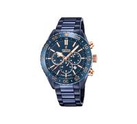 Festina F20576/1 Men's Chronograph With Blue Tone Steel Bracelet Wristwatch