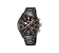 Mens Festina Chronograph Black Metal Strap Watch F20577/1