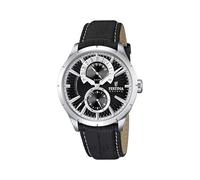 Festina Men's Analogue Watch F16573/3 with Leather Strap and Black Dial
