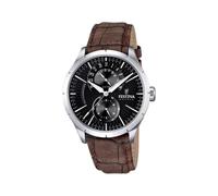 Festina Men's Analogue Watch F16573/4 with Leather Strap and Black Dial