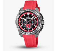 Festina Mens Chrono Bike Red Rubber Strap Chronograph Watch F20725/5