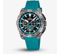 Festina Mens Chrono Bike Teal Rubber Strap Chronograph Watch F20725/6