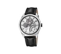 Festina Mens Quartz Watch, Multi dial Display and Leather Strap F16986/1