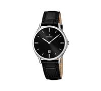 Festina Men's Quartz Watch with Black Dial Analogue Display and Black Leather Strap F16745/5