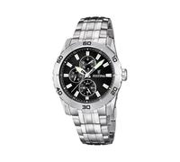 Festina Men's Quartz Watch with Black Dial Analogue Display and Silver Stainless Steel Bracelet F16606/4