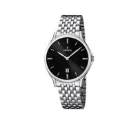 Festina Men's Quartz Watch with Black Dial Analogue Display and Silver Stainless Steel Bracelet F16744/4