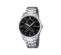 Festina Men's Quartz Watch with Black Dial Analogue Display and Silver Stainless Steel Bracelet F16822/4