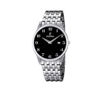 Festina Men's Quartz Watch with Black Dial Analogue Display and Silver Stainless Steel Bracelet F6833/4