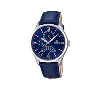 Festina Men's Quartz Watch with Blue Dial Analogue Display and Blue Leather Strap F16823/3