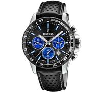 Festina Mens Stainless Steel Chronograph Watch with Leather Strap F20561/6