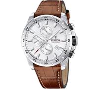 Festina Mens Stainless Steel Chronograph Watch with Leather Strap F20692/1