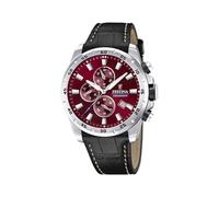 Festina Mens Stainless Steel Chronograph Watch with Leather Strap F20692/5 | F20692/5 F20692/5 Quartz Watch, High Resistance Mineral Glass, Waterproof 10 ATM, Timeless Chronograph