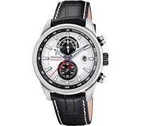 Festina Mens Stainless Steel Chronograph Watch with Leather Strap F20695/2
