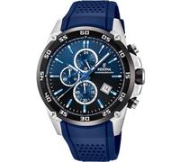 Festina Mens Stainless Steel Chronograph Watch with Rubber Strap F20330/A