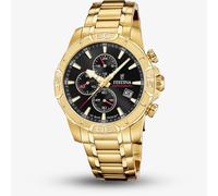 Festina Mens Timeless Chronograph Gold Tone Black Dial Watch F20705/4