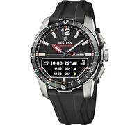 Festina Men's Watch F23000 Connected D Titanium Case Silver Rubber Strap