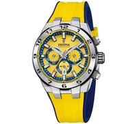 Festina F20671/4 Men's Yellow Chrono Bike Rubber Strap Watch
