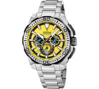 Festina Chrono Bike 2025 (45.5mm) Yellow Dial/Stainless Steel Bracelet F20724/4