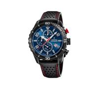 Festina F20519/2 Men's Chronograph Blue Dial Black Leather Strap Watch