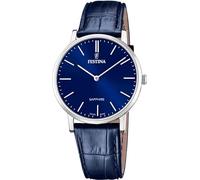 Festina Swiss Made F20012/3 Mens Wristwatch | Quartz Movement, High Resistance Sapphire Crystal, Water Resistant 5 ATM Elegant F20012/3 Classic Leather