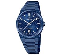 Festina Swiss Made Mens Blue IP PVD-Plated Watch with Steel Bracelet F20078/1