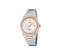 Festina Swiss Made Ladies Rose Gold PVD-Plated Watch with Steel Bracelet F20037/1
