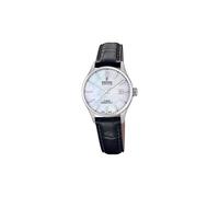 Festina Swiss Made Ladies Steel Watch with Leather Strap F20009/7