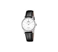 Festina Swiss Made Ladies Steel Watch with Leather Strap F20013/1