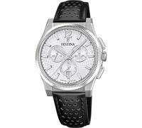Festina Swiss Made Mens Steel Chronograph Watch with Leather Strap F20060/1