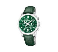 Festina Swiss Made Mens Steel Chronograph Watch with Leather Strap F20094/4