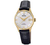 Festina Swiss Made Quartz (29mm) Silver Dial / Black Leather Strap F20011/1