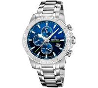 Festina Timeless Chronograph F20704/4 - Man - 45 mm - Analogue - Quartz - Mineral Glass Black/Blue 20 mm