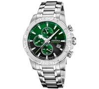 Festina Timeless Chronograph F20704/5 - Man - 45 mm - Analogue - Quartz - Mineral Glass Black/Green 20 mm