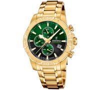 Festina Timeless Chronograph F20705/6 - Man - 45 mm - Analogue - Quartz - Mineral Glass Black/Green 20 mm
