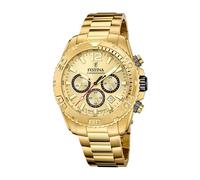 Festina Timeless Chronograph, Gold, 45, Bracelet