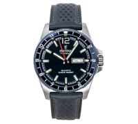 Festina Titanium Blue Dial Quartz Leather Strap Analog 100M F20699-2 Men's Watch