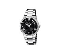 Festina Women's Quartz Watch with Black Dial Analogue Display and Silver Stainless Steel Bracelet F16719/2