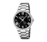 Festina Women's Quartz Watch with Black Dial Analogue Display and Silver Stainless Steel Bracelet F16719/2