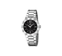 Festina Women's Quartz Watch with Black Dial Analogue Display and Silver Stainless Steel Bracelet F16730/2