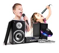 FestiNight LTC STAR4 Karaoke Set, Amplifier 2 x 75 W, 2 Belts, 2 Microphones Singing, USB Bluetooth, Light Game BALL6