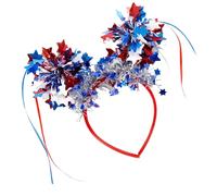 Festival 4th of July Headband Practical Hair Accessory with Colorful Balls and Streamers for Different Ages Sparkling Glitters Hair Ornament