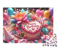 Festival Birthday Cake Jigsaw Puzzle, 1000 Pcs For Adults | 38x26cm Art Admirers, Friend Gift, Cardboard, Mood Calming, Accurate Cutting